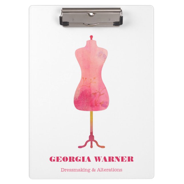 Dressmaker Seamstress Tailor Clothing Mannequin Cl Clipboard (Front)