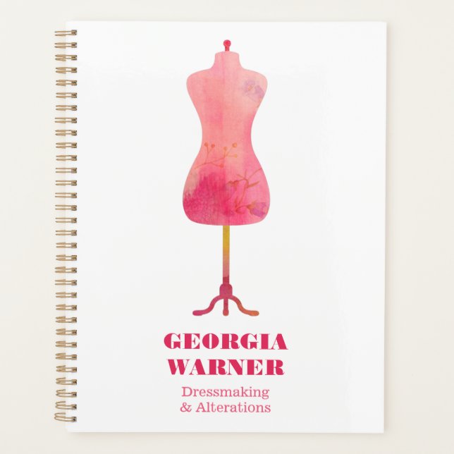Dressmaker Seamstress Tailor Clothing Mannequin Pl Planner (Front)