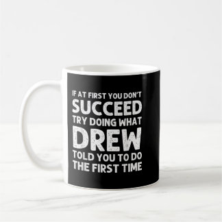 DREW Gift Name Personalised Birthday Funny Christm Coffee Mug
