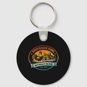 Drew Pea Farms Naturally Raised Est.1989 Chicken Key Ring