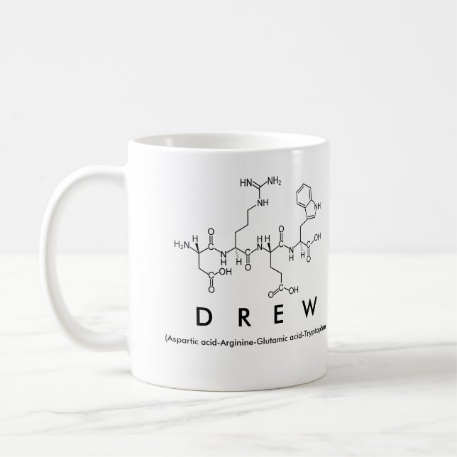 Drew peptide name mug (Left)