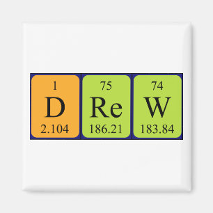 Drew periodic table name magnet