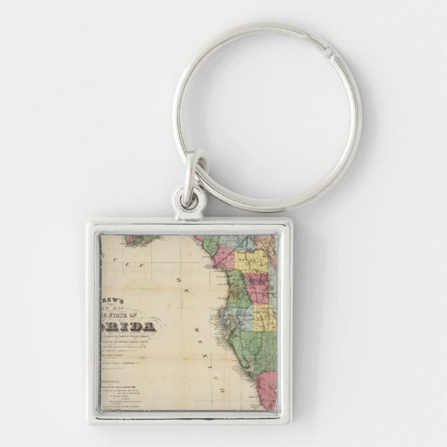 Drew's New Map Of The State Of Florida Key Ring (Front)