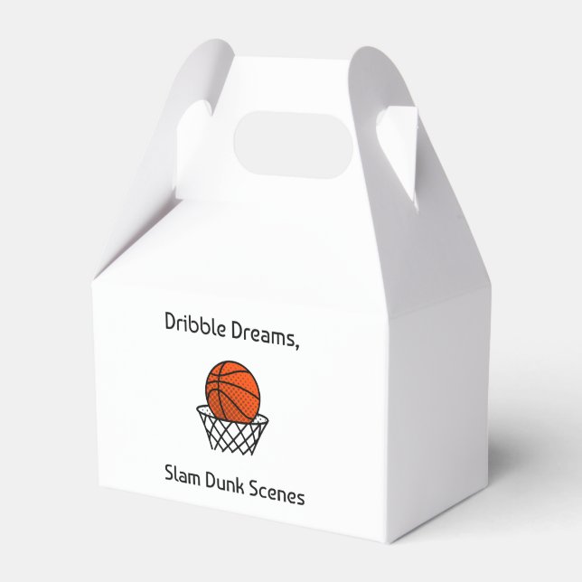 Dribble Dreams, Slam Dunk Scenes Basketball Favour Box (Front Side)