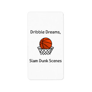Dribble Dreams, Slam Dunk Scenes Basketball Label