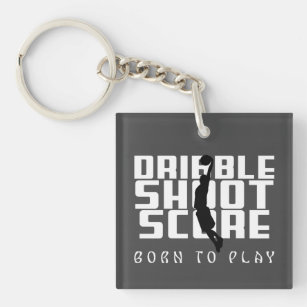 Dribble Shoot Score Basketball  Key Ring