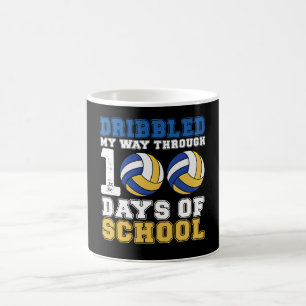 Dribbled My Way Through 100 Days School Volleyball Coffee Mug
