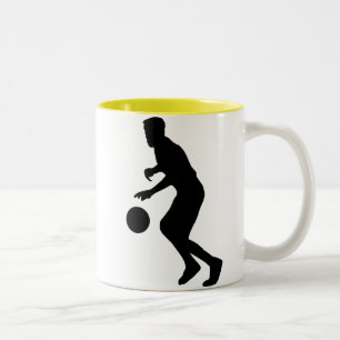 Dribbling Basketball Two-Tone Coffee Mug