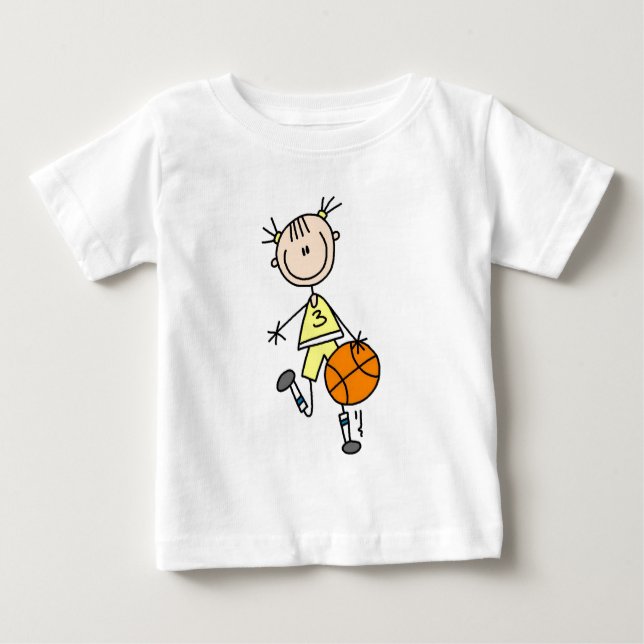 Dribbling Girl Basketball Tshirts and Gifts (Front)