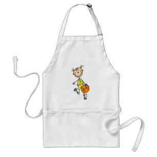 Dribbling Girl Basketball Tshirts and Gifts Standard Apron