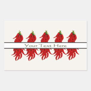 Dried Chilli Peppers Rectangular Sticker