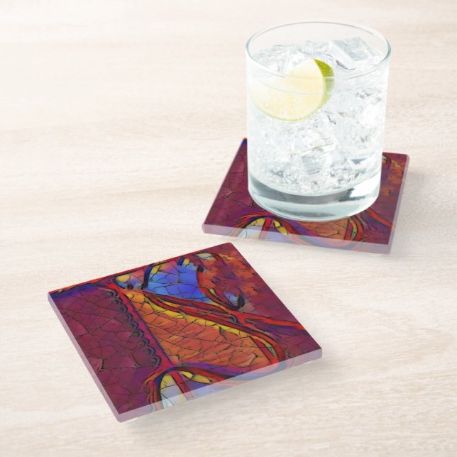 Dried Earth Glass Coaster (Angled)