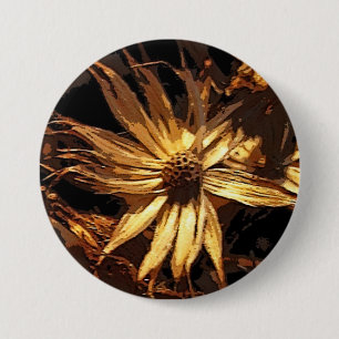Dried Flower Abstract 7.5 Cm Round Badge