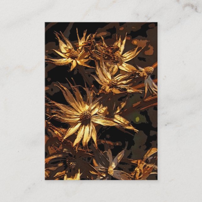 Dried Flower Abstract ATC Business Card (Front)