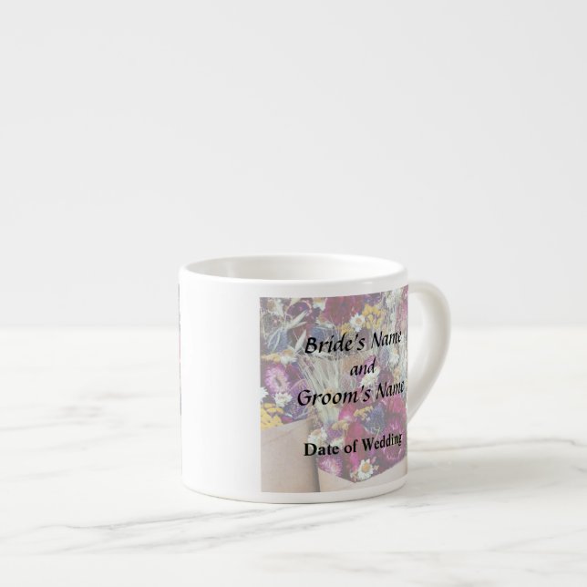 Dried Flower Bouquets Wedding Products Espresso Cup (Front Right)
