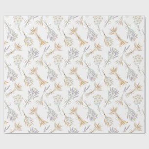Dried Flower Bundle Chamomile Lavender Wheat Wrapping Paper