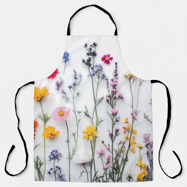 DRIED FLOWERS AESTHETIC FLORAL WILDFLOWER APRON (Front)