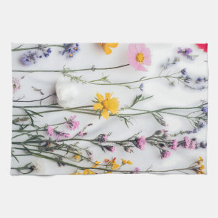 DRIED FLOWERS AESTHETIC FLORAL WILDFLOWER TEA TOWEL