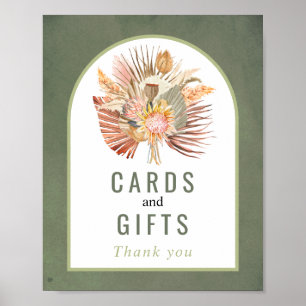 Dried flowers cards and gifts fall wedding poster