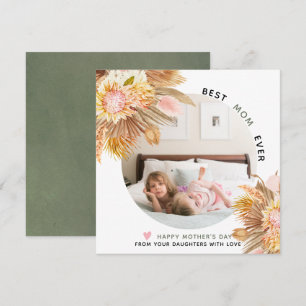 Dried flowers gr Mother's Day photo Holiday Card