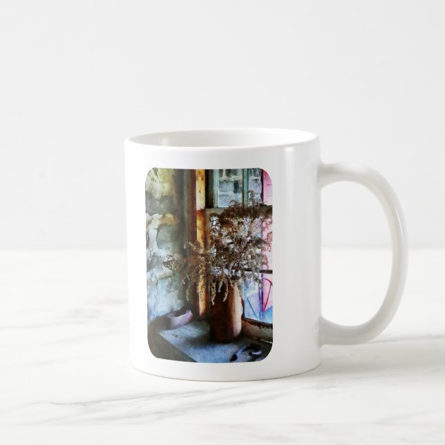 Dried Flowers on Windowsill Coffee Mug (Right)
