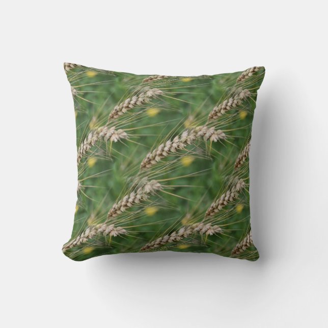 Dried Grasses Nature Pattern Cushion (Front)