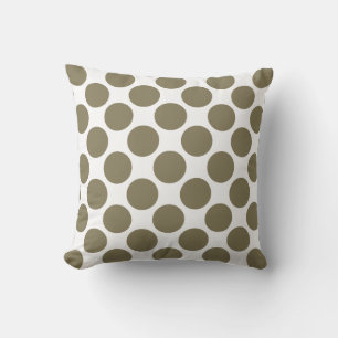 Dried Herb Olive Green Polka Dots Cushion