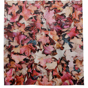 Dried leaves shower curtain