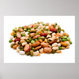 Dried legumes and cereals poster
