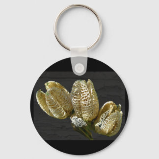 Dried Lily Seed Pods Key Ring