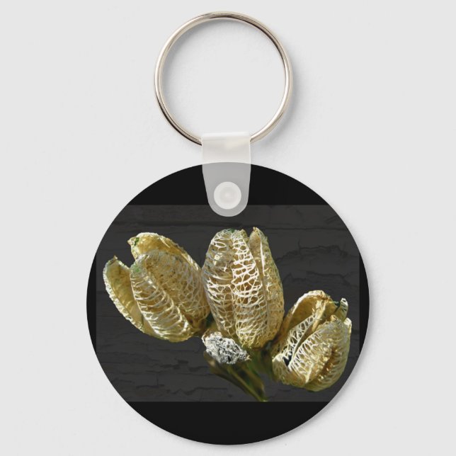 Dried Lily Seed Pods Key Ring (Front)