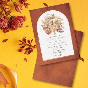 Dried pampas grass terracotta wedding rose gold