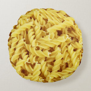 Dried Pasta (Italian Food) Round Cushion