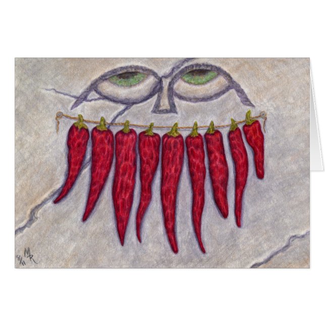 Dried Pepper Smile Art Card (Front Horizontal)
