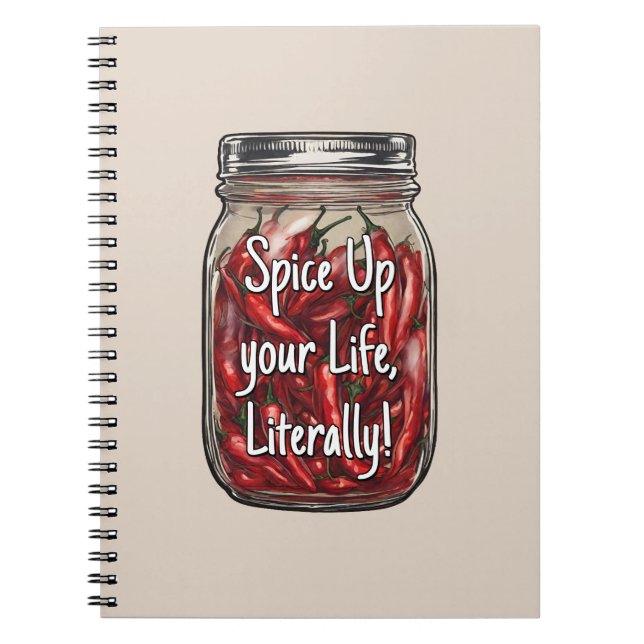Dried Peppers Jar Notebook (Front)