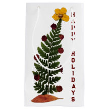Dried Press Flower Christmas Tree Gift Bag - Y
