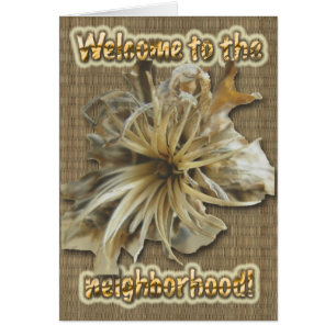 Dried Starburst Welcome to the neighbourhood Card
