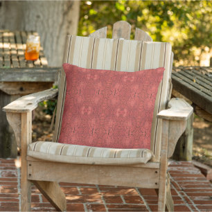 Dried Tree Log Cutaway Pinkish Red Wood Photo Cushion
