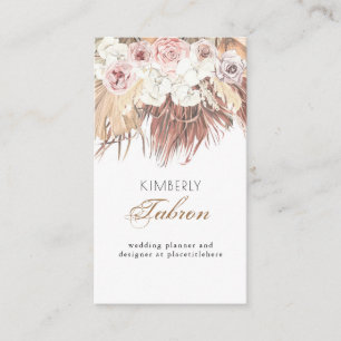Dried Tropical Palm Leaves Foliage Elegant Modern Business Card