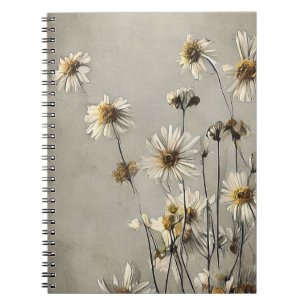 Dried Wildflower Daisies Notebook