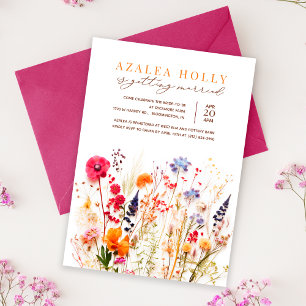 Dried Wildflowers Bridal Shower Invitation