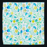 Driedel Gelt Watercolor Hanukkah Pattern Bandana<br><div class="desc">Enjoy this whimsical pattern on this colourful bandanna.
 
 You can always add your own text. Let me know if you'd like something custom made. 
 
 If you buy it,  thank you! Be sure to share a pic on Instagram of it in action and tag me @shoshannahscribbles :)</div>