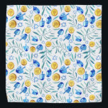 Driedel Gelt Watercolor Hanukkah Pattern Bandana<br><div class="desc">Enjoy this whimsical pattern on this colourful bandanna.
 
 You can always add your own text. Let me know if you'd like something custom made. 
 
 If you buy it,  thank you! Be sure to share a pic on Instagram of it in action and tag me @shoshannahscribbles :)</div>