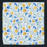 Driedel Gelt Watercolor Hanukkah Pattern Bandana<br><div class="desc">Enjoy this whimsical pattern on this colourful bandanna.
 
 You can always add your own text. Let me know if you'd like something custom made. 
 
 If you buy it,  thank you! Be sure to share a pic on Instagram of it in action and tag me @shoshannahscribbles :)</div>