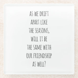 Drift Apart Glass Coaster