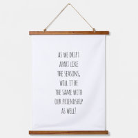 Drift Apart Wood Topped Wall Tapestry