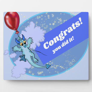 Drift Away Balloon Dragon Congrats Plaque