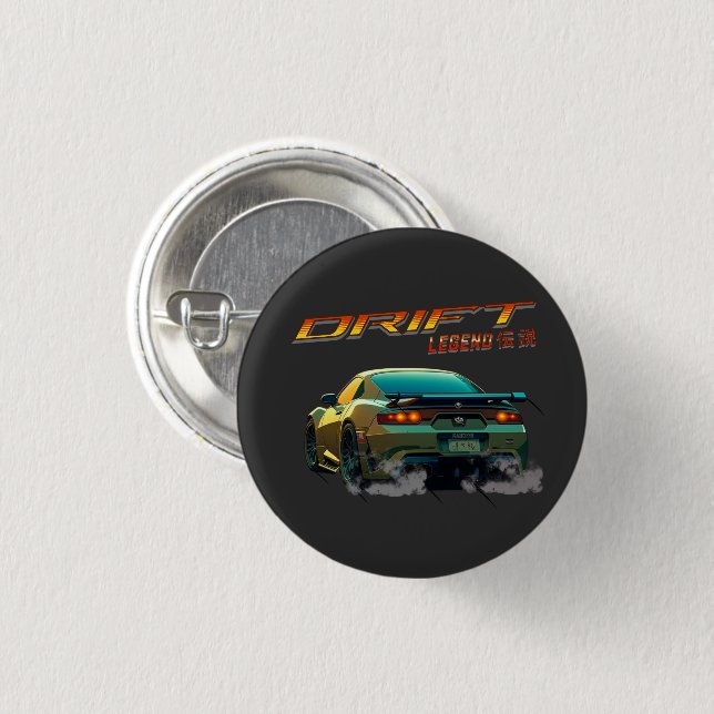 DRIFT LEGEND SUPRA MK4 - ANIME STYLE 3 CM ROUND BADGE (Front & Back)