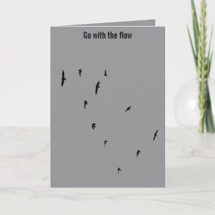 Drift of Ravens Quiet Motion Black Silhouette Card