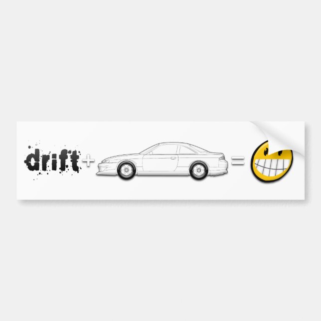 Drift Silvia S14 is fun Bumper Sticker (Front)